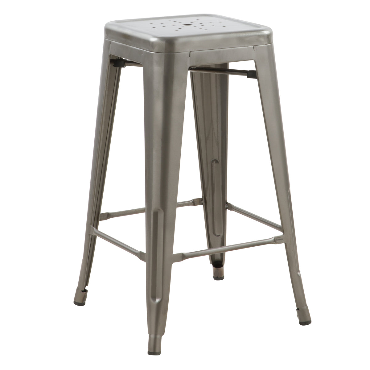 acquisto sgabello da bar grigio in metallo industriale