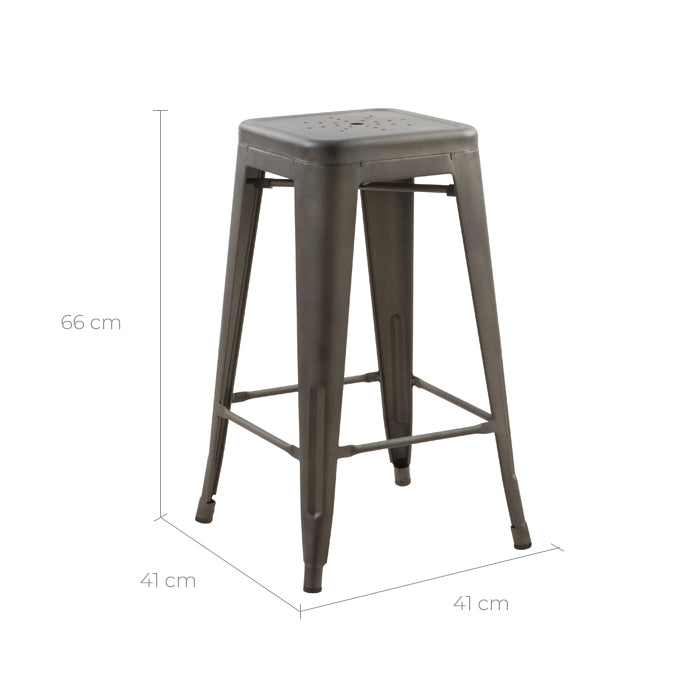 achat tabouret de bar mat gris