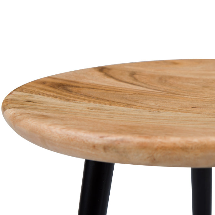 achat tabouret rond assise bois