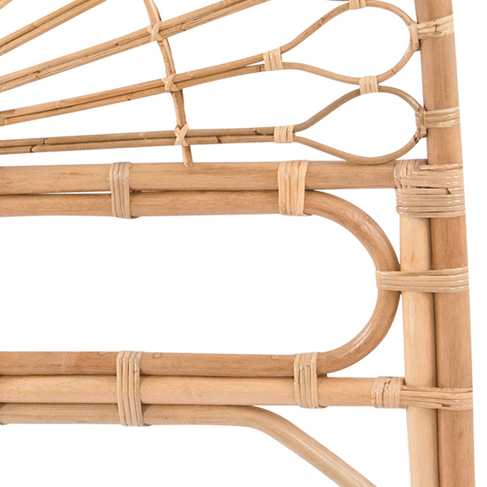 acquisto testata del letto arrotondata in rattan