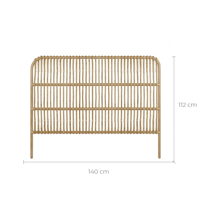 acquisto testiera in rattan 140 cm morchee