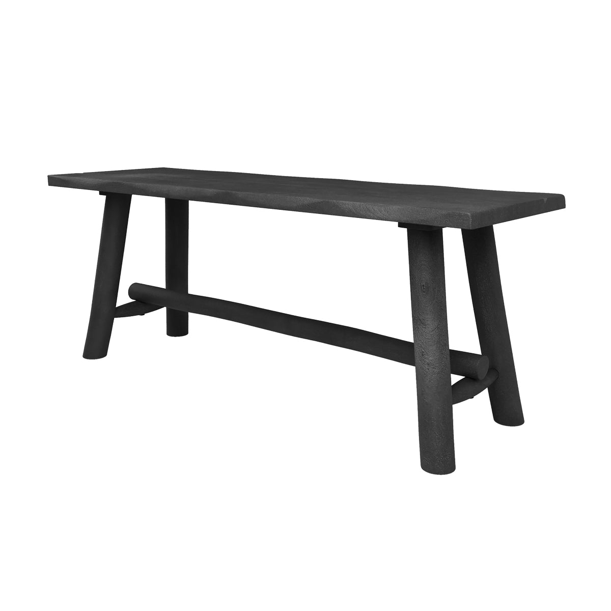 acheter banc noir toxis 110 cm 2 places en bois de manguier