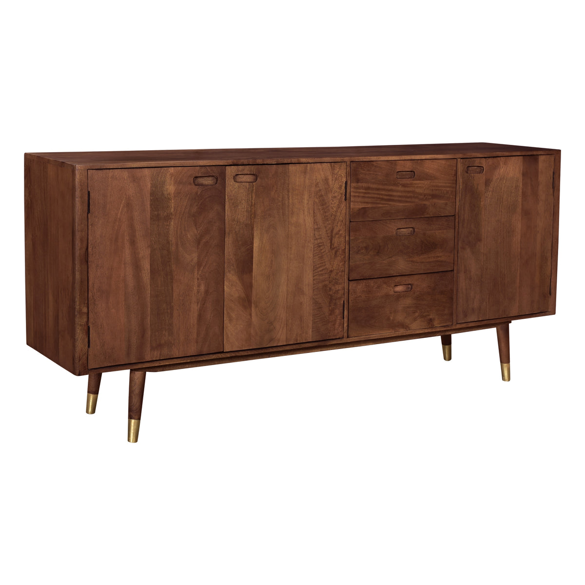 acheter buffet rangements en bois fonce