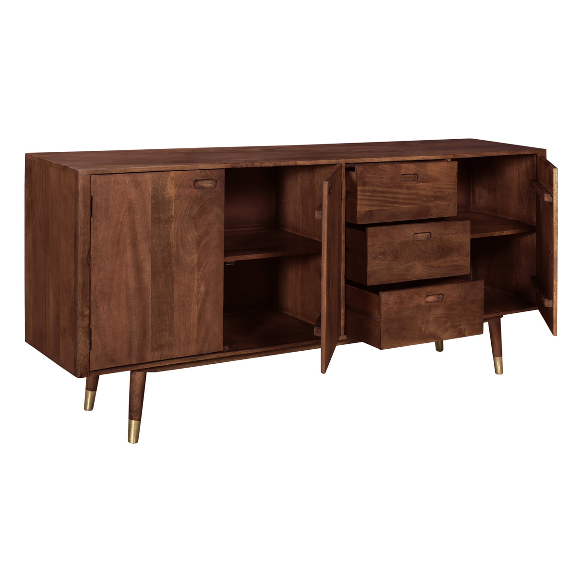 acheter buffet vaisselle en bois fonce