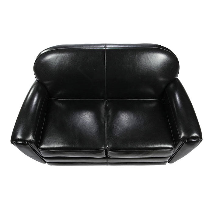 acheter canape 2 places cuir noir