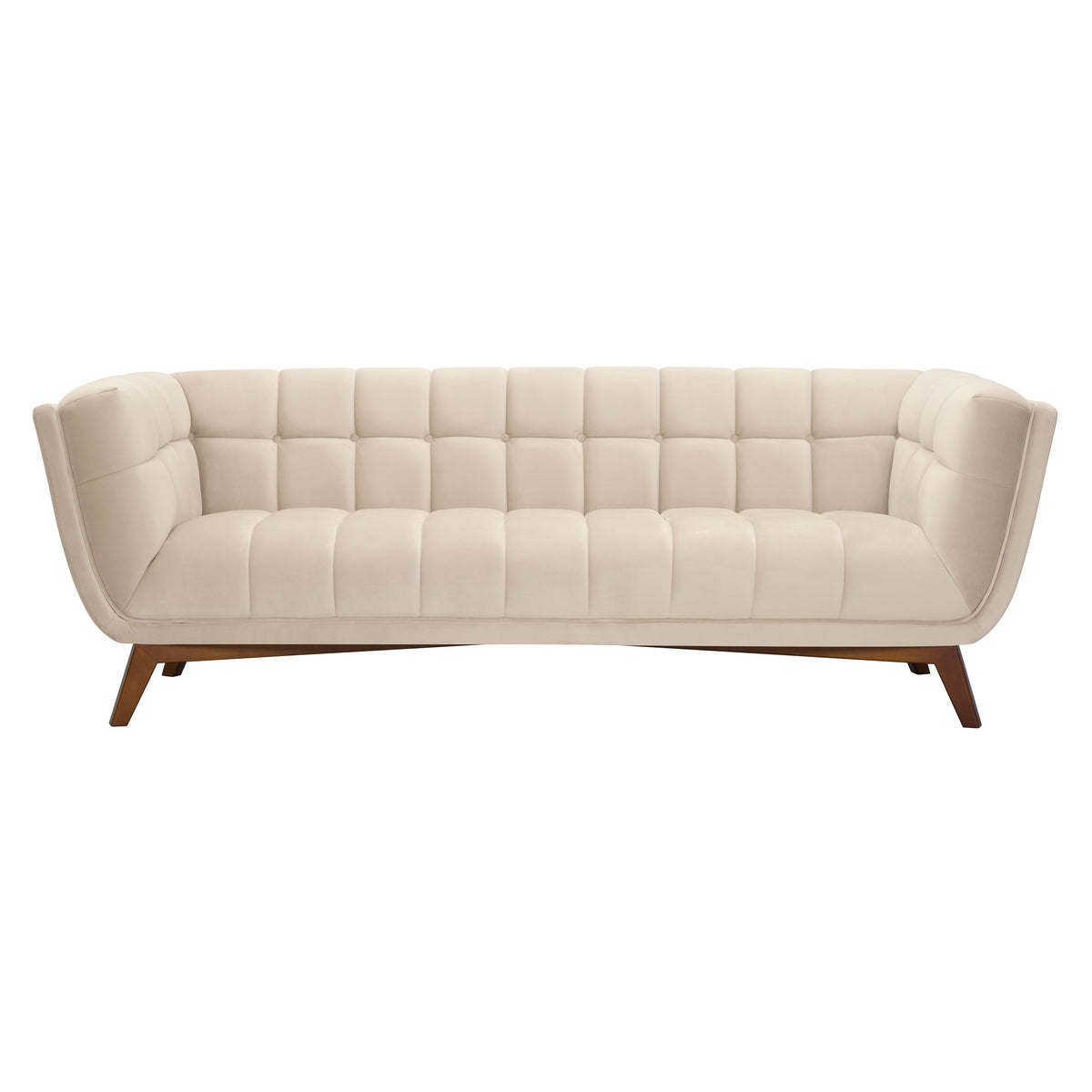 acheter canape 3 places en velours beige