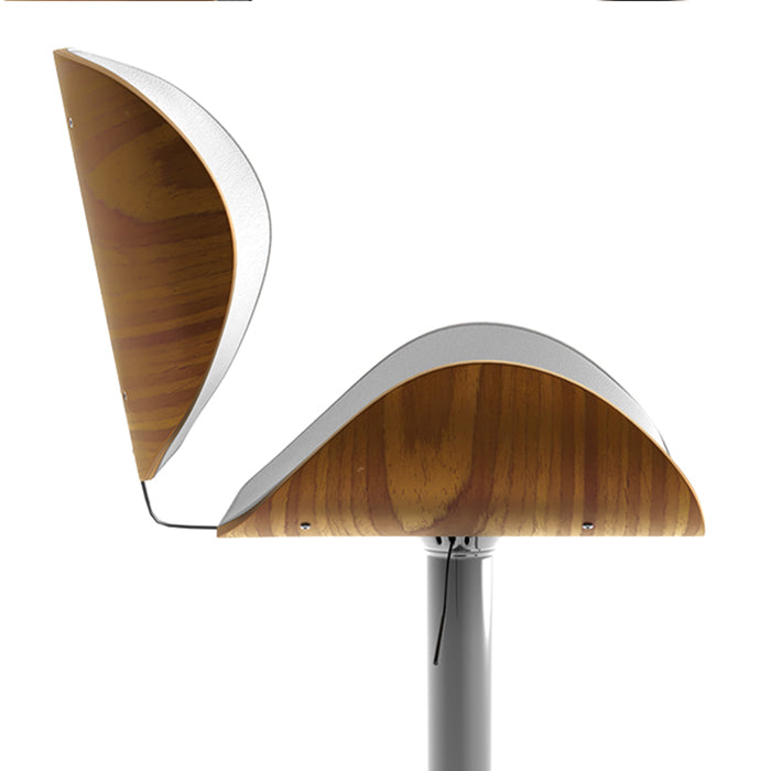 acheter chaise bar blanche pivotante et rembourr_e en pu avec hauteur reglable