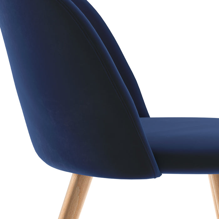 acheter chaise confortable arrondie bleu fonce