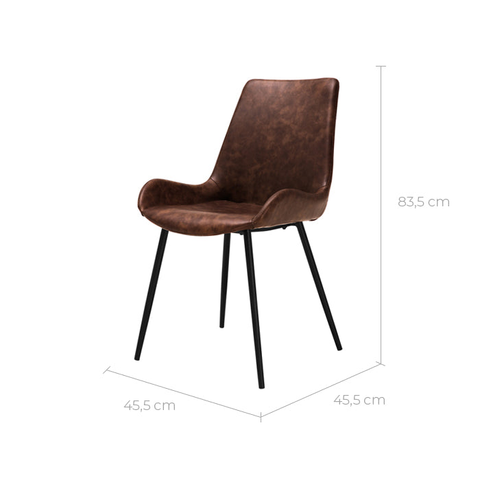acheter chaise confortable synthetique cuir marron