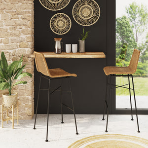 acquistare sedia da bar 76 cm naturale in resina