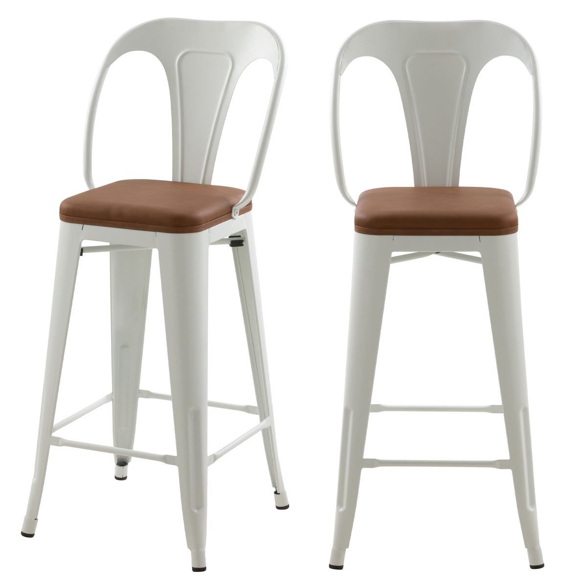 Acheter chaise de bar blanche et marron – Maison Pavane