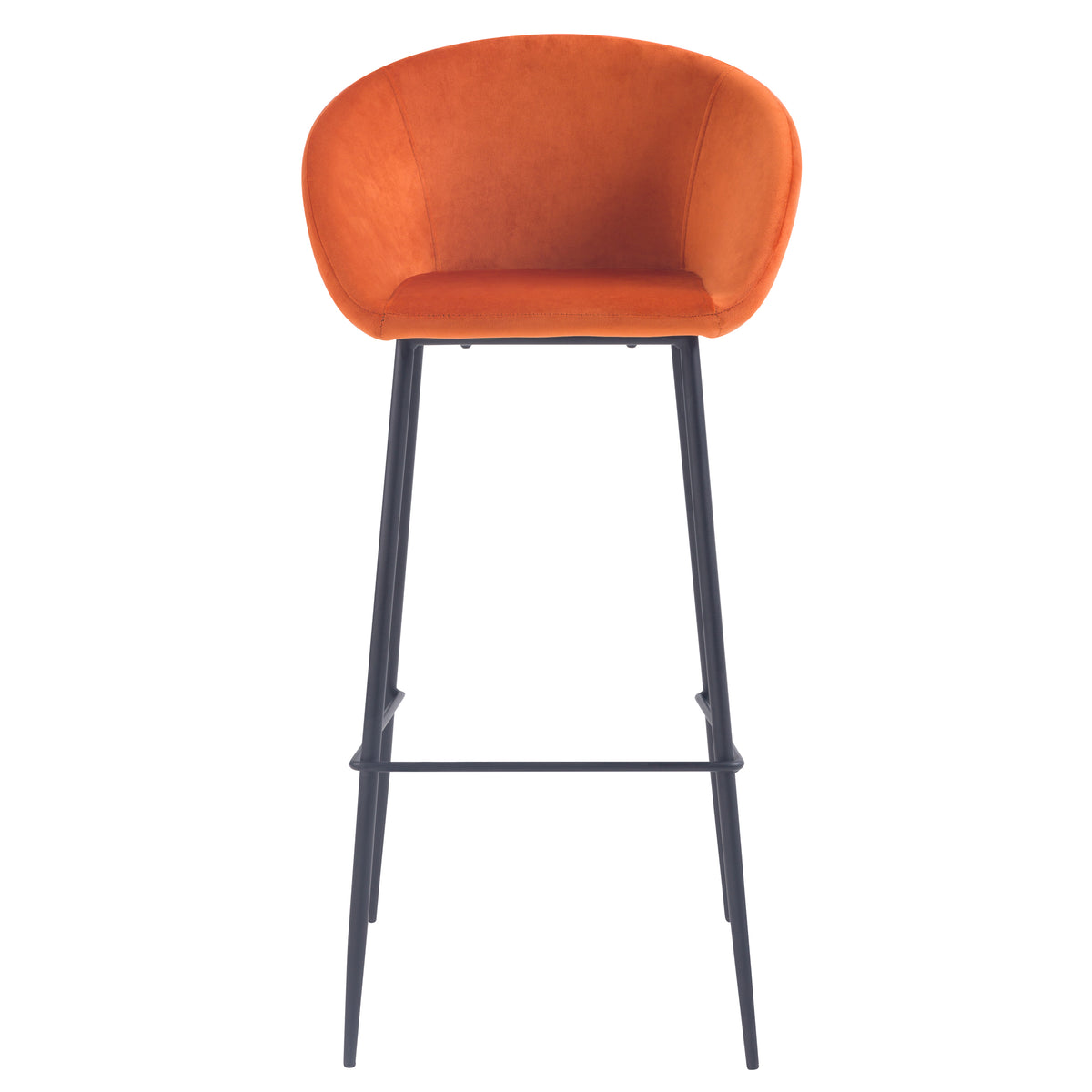 acheter chaise de bar confortable avec dossier orange