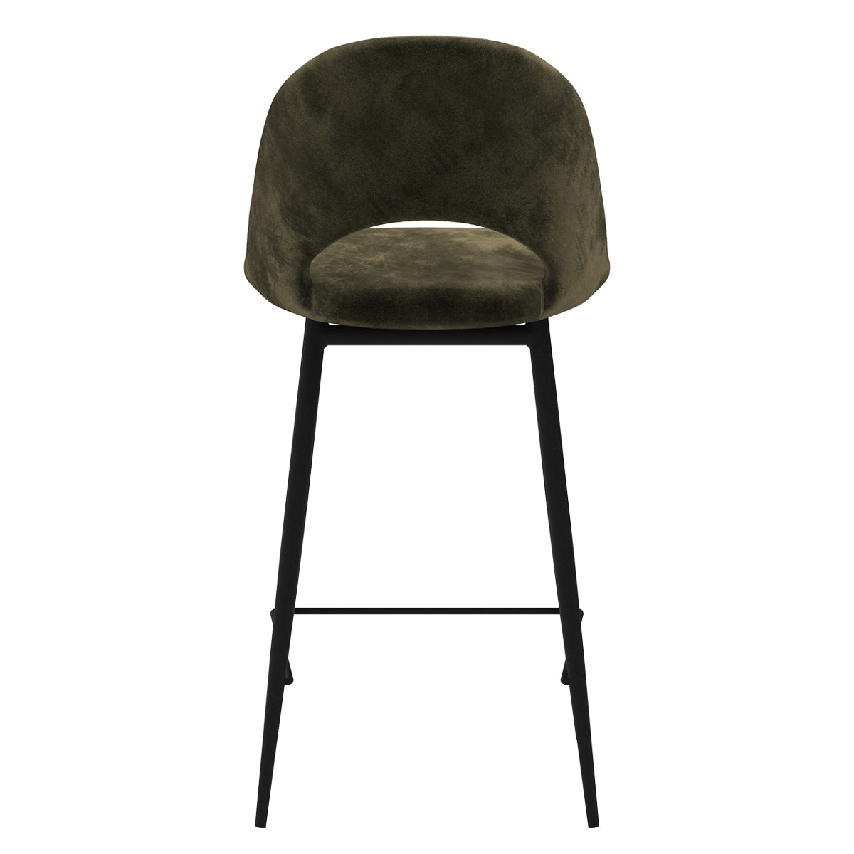 acheter chaise de bar design verte en velour