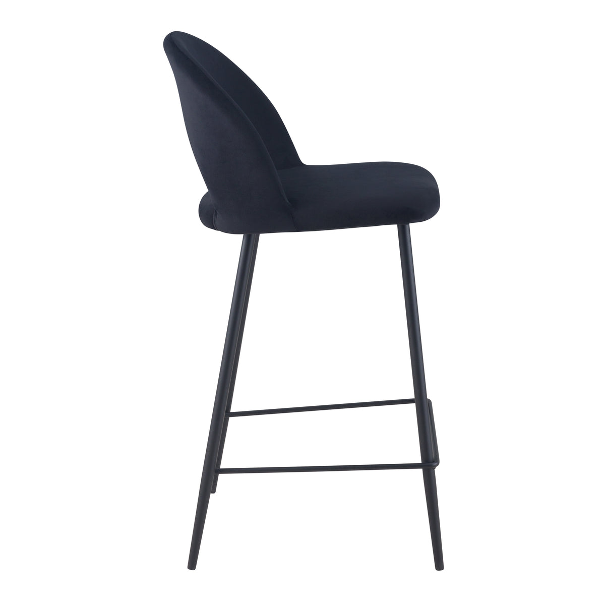 acheter chaise de bar en velours moelleuse noire