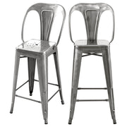 acheter chaise de bar gris industrielle
