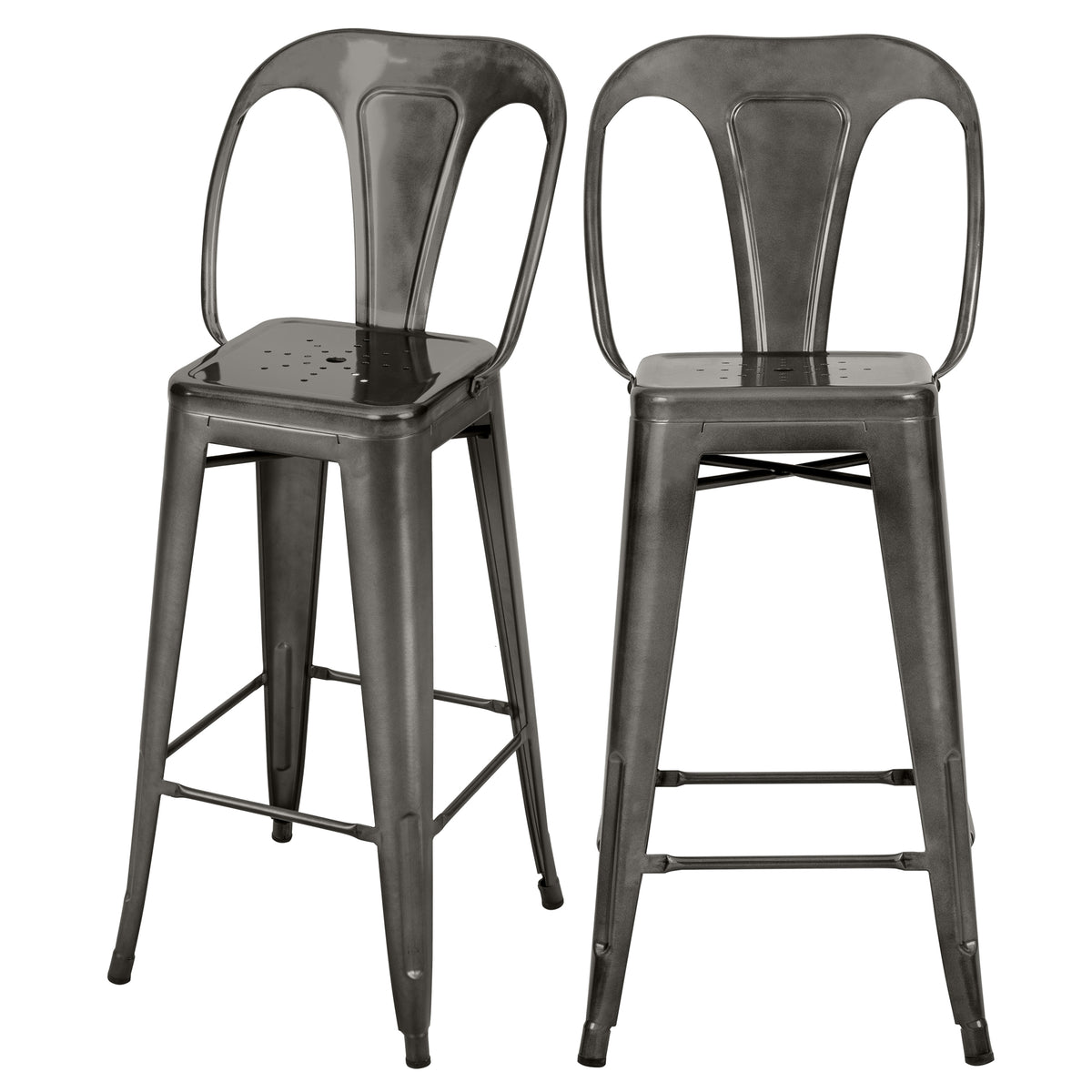 acheter chaise de bar grise insdustrielle