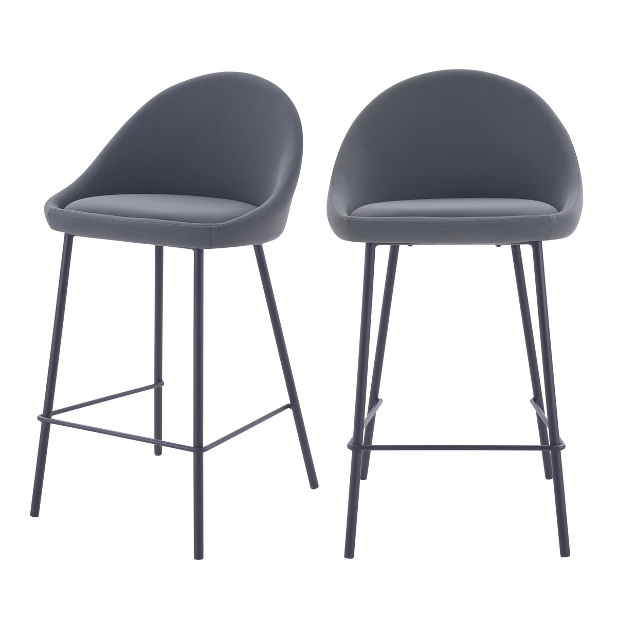 acheter chaise de bar grises avec dossier lot de 2