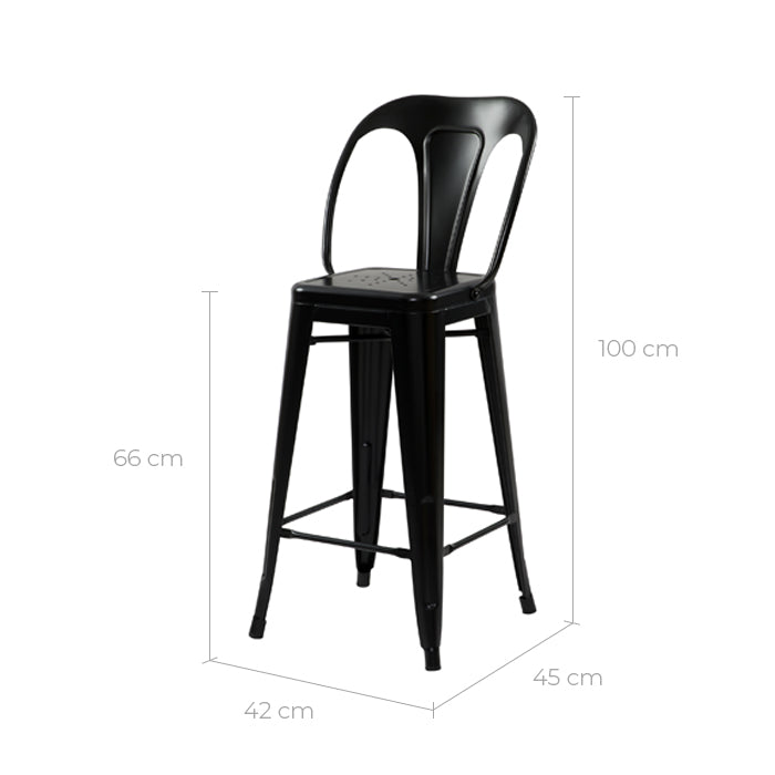 acheter chaise de bar lot de 2 noire