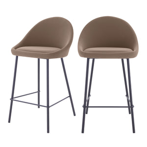 acheter chaise de bar marron avec dossier lot de 2