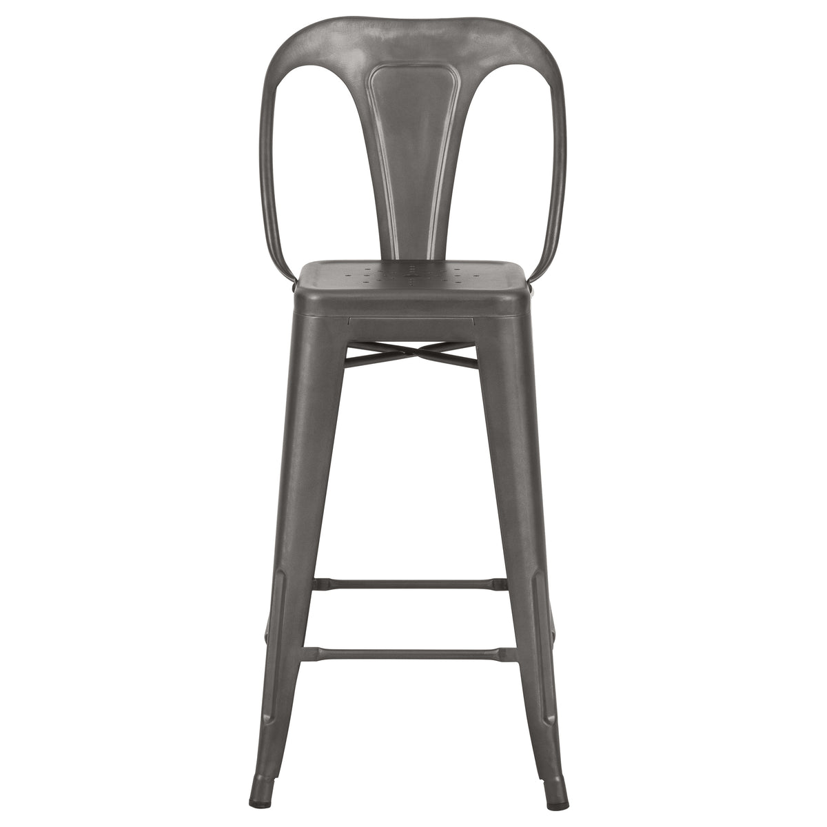 acheter chaise de bar metal gris acier