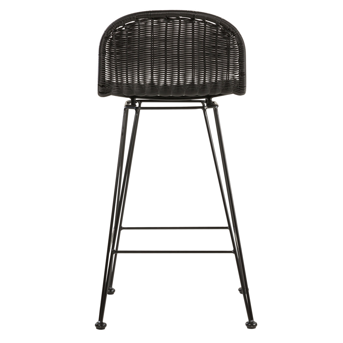acheter chaise de bar naturelle noire assise pieds metal
