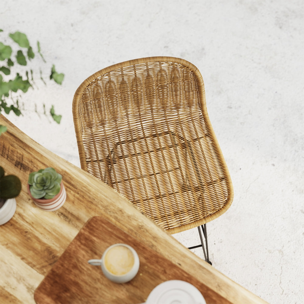 acheter chaise de bar naturelle resine