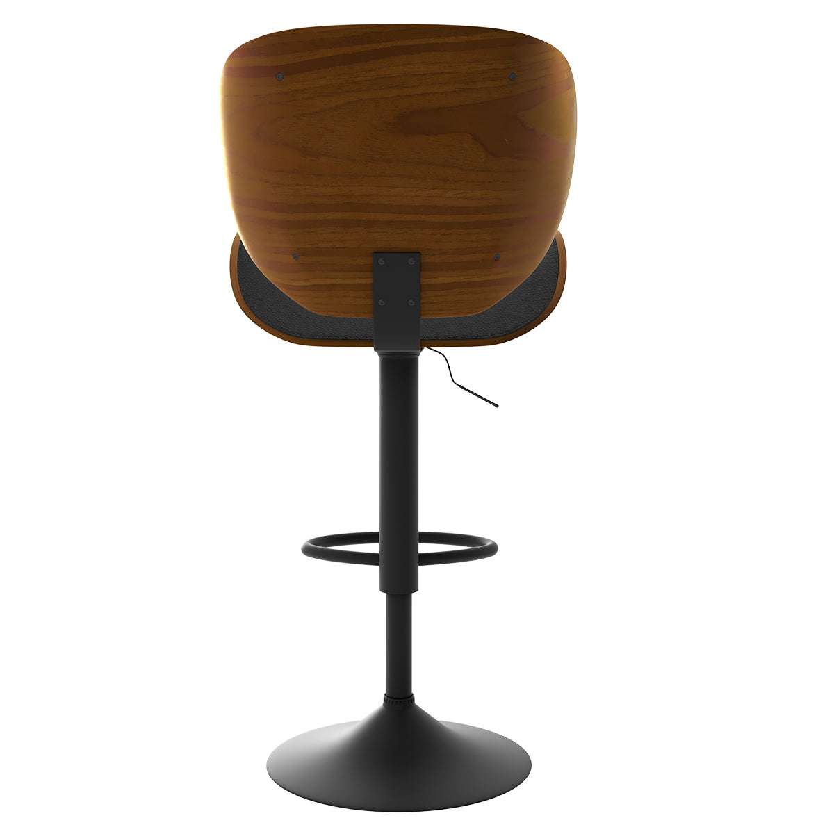 acheter chaise de bar noire pivotante rembouree en pu hauteur reglable