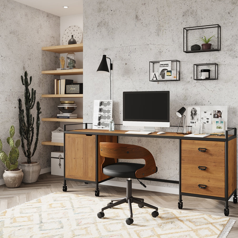 acheter chaise de bureau noire vintage bois