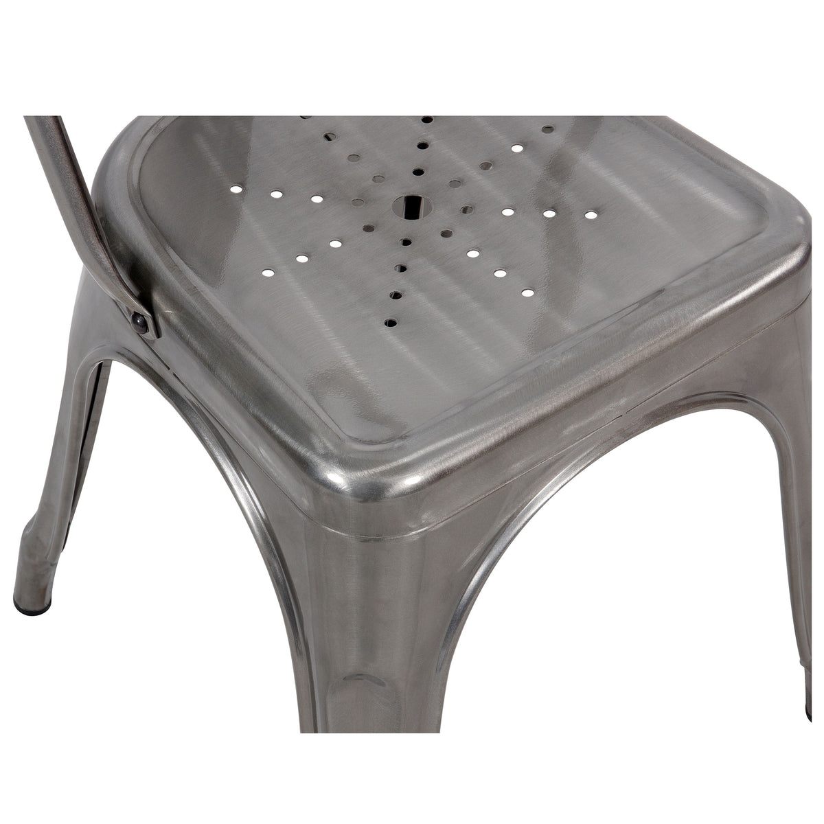 acquistare sedia decorativa moderna grigia cromo