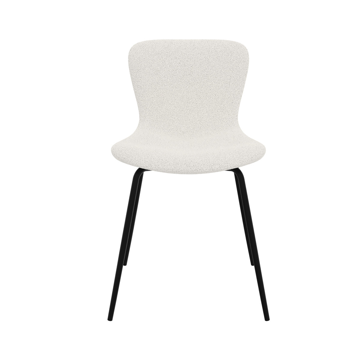 acquistare sedia effetto lana bouclè gambe metalliche koko