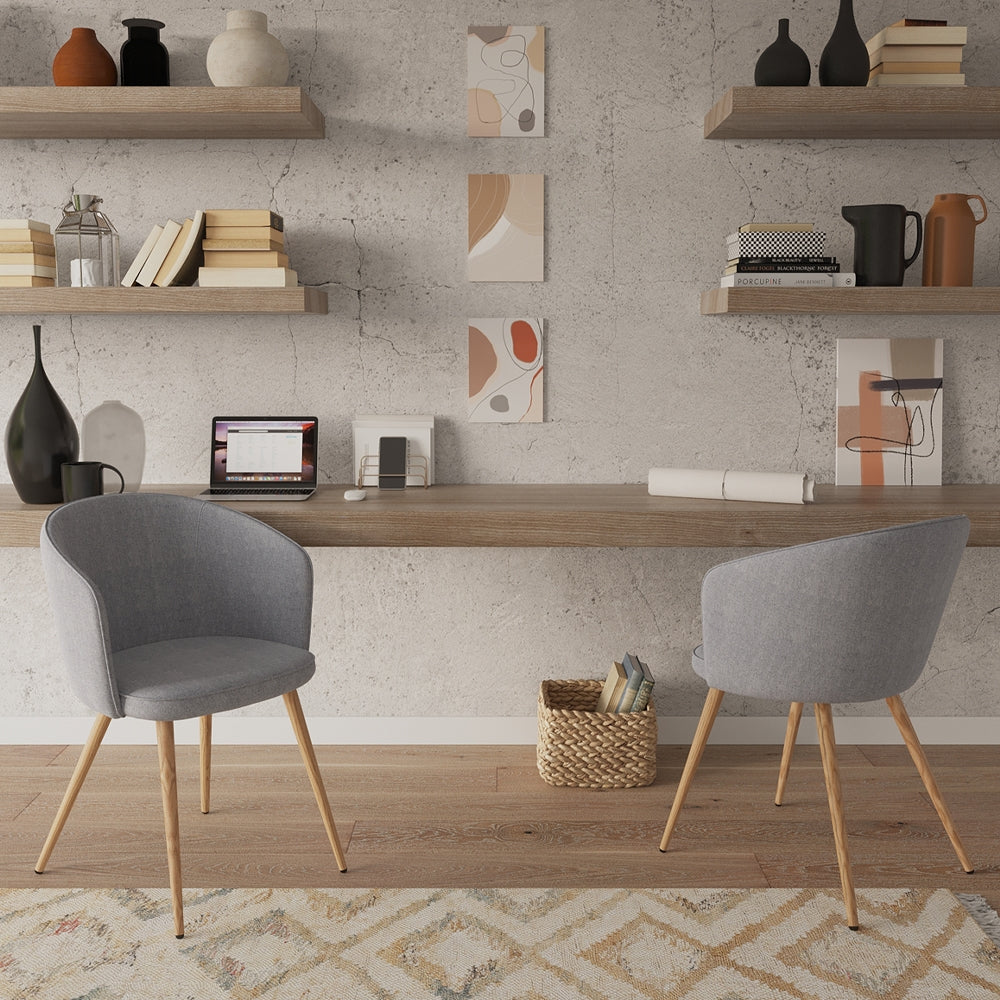 acheter chaise en tissu gris clair scandinave