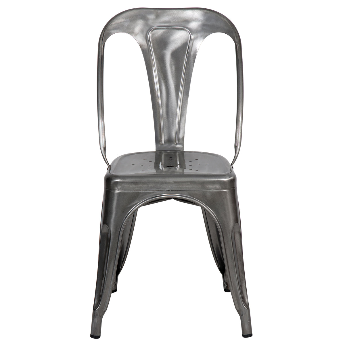 comprare sedia grigia cromo set di 2