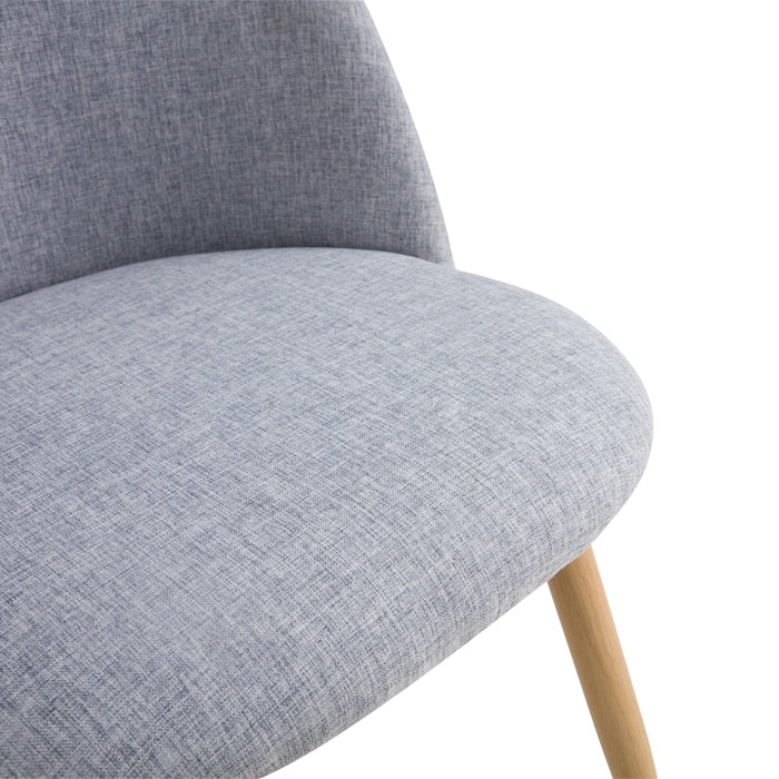acheter chaise gris clair en tissu lot de 2