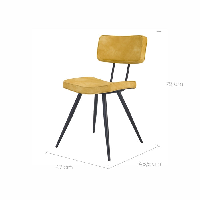 comprare sedia gialla in pelle sintetica