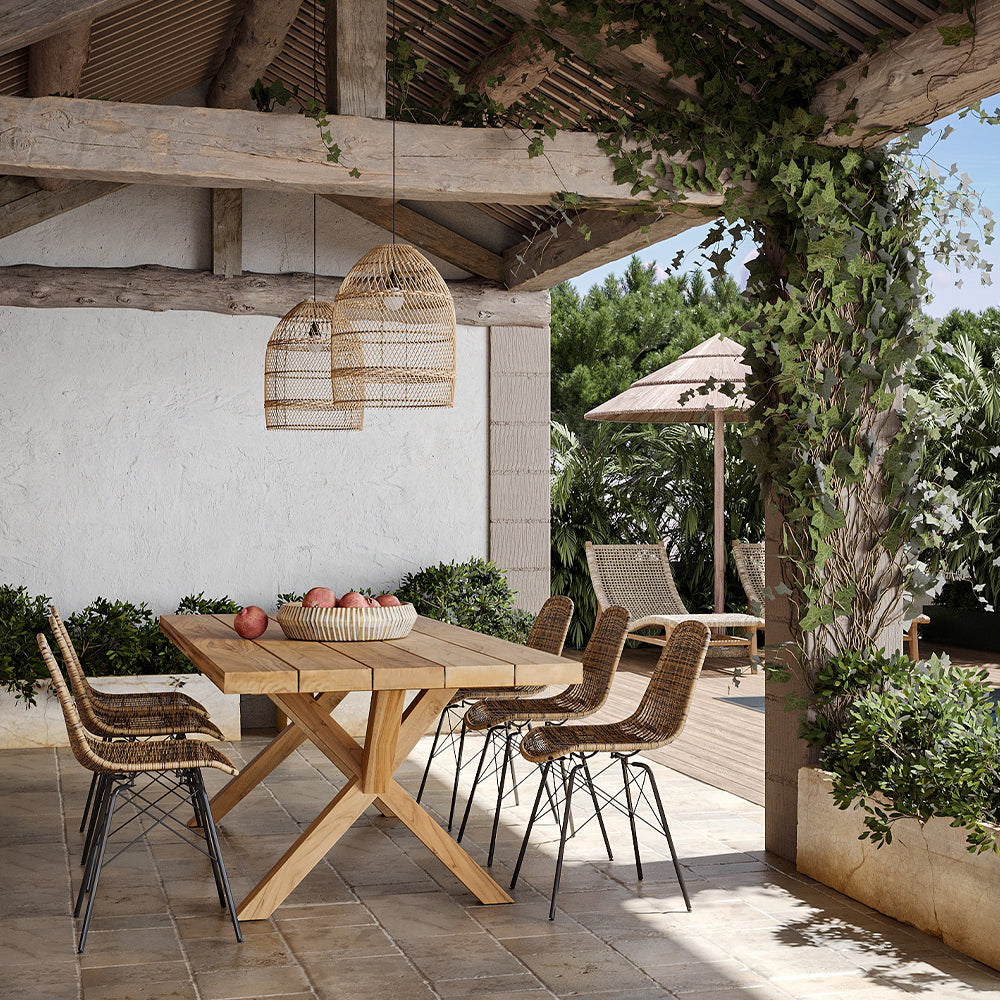 acheter chaise lot de 2 en resine naturelle