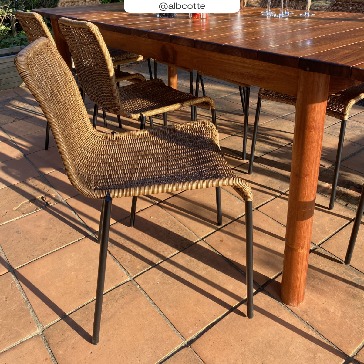 acheter chaise lot de 2 en resine tressee naturelle confortable