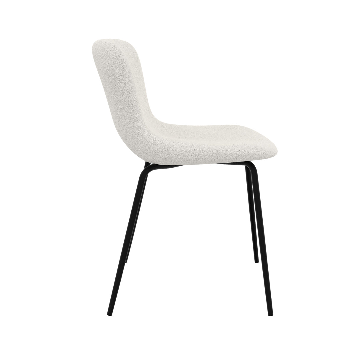 acquistare sedia set di 2 scandinava in lana bouclette bianca koko