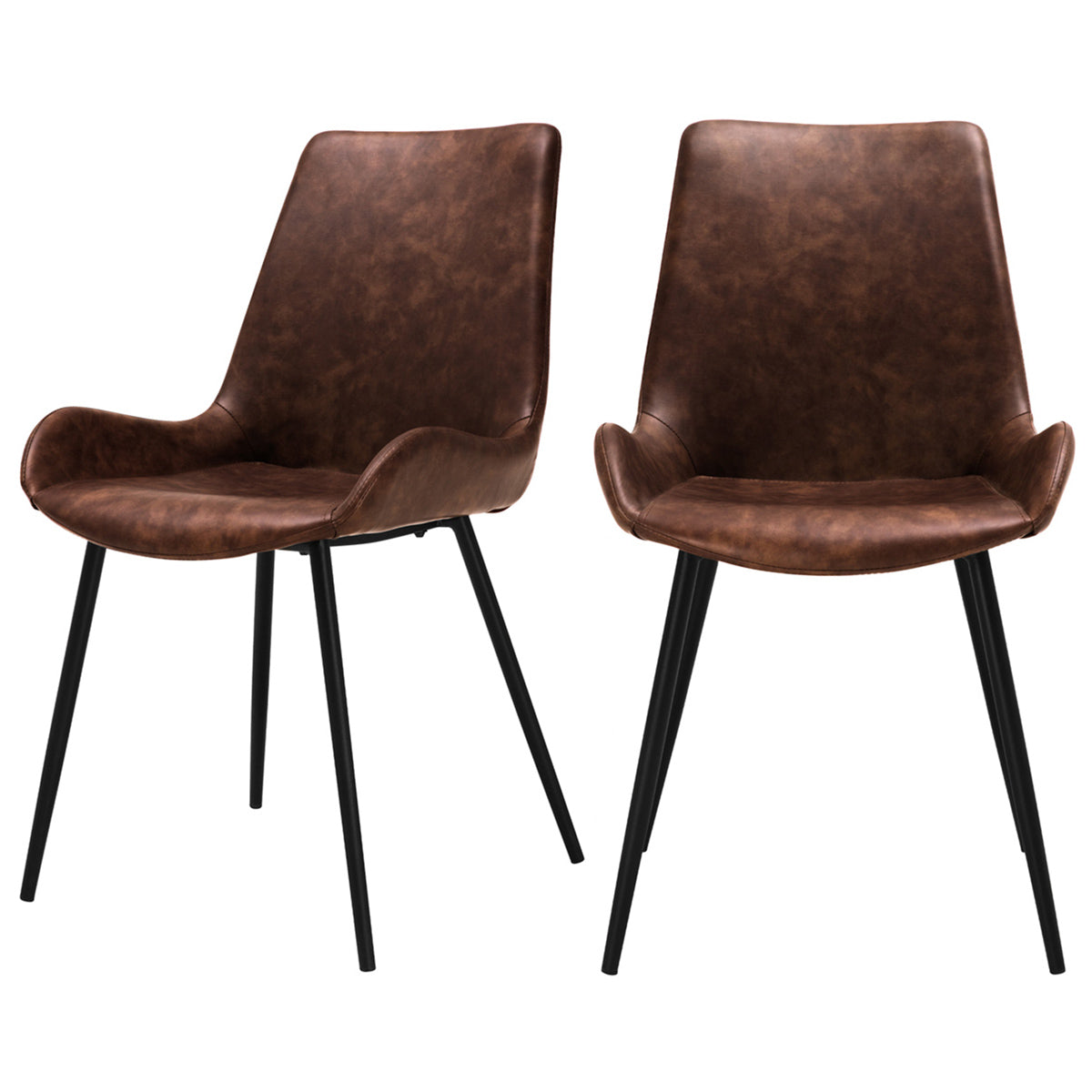 acheter chaise marron austin synthetique