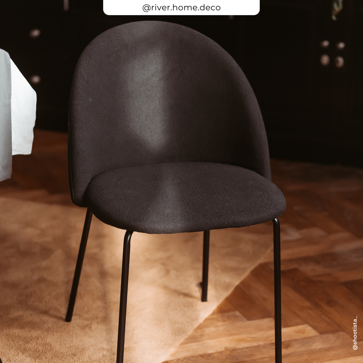 acheter chaise noire laine bouclette ugc