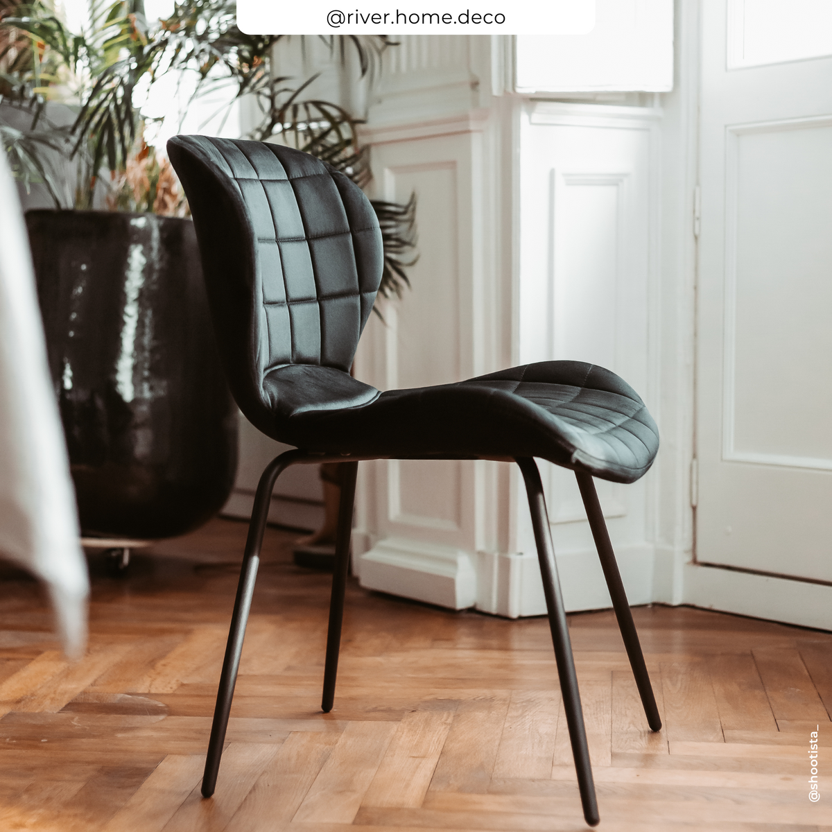 acheter chaise noire velours lot de 2 ugc six