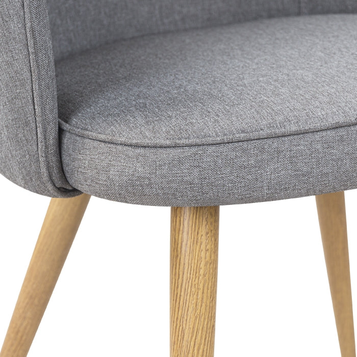 acheter chaise scandi assise en tissu gris clair