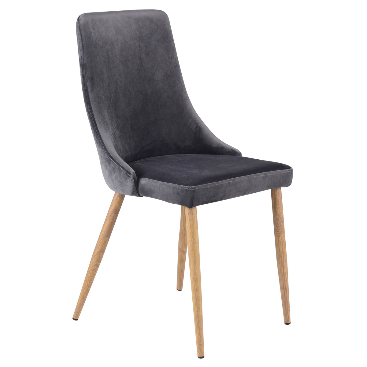 acquistare sedia scandinava grigia in velluto