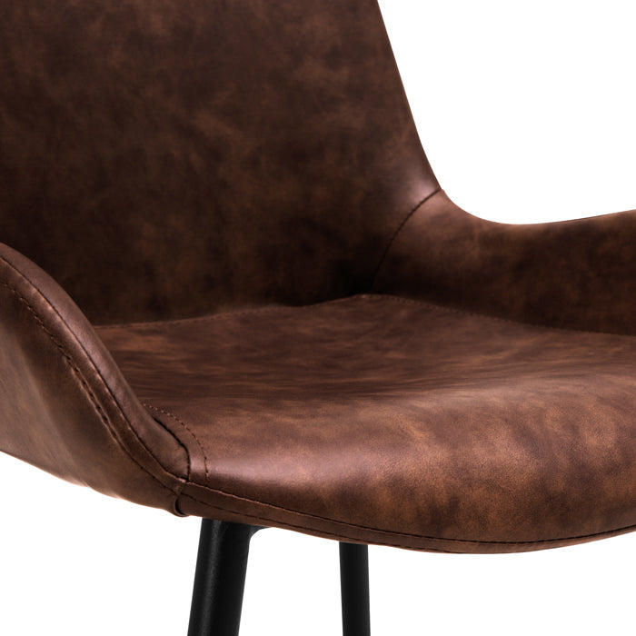 acheter chaise vintage marron lot de 2
