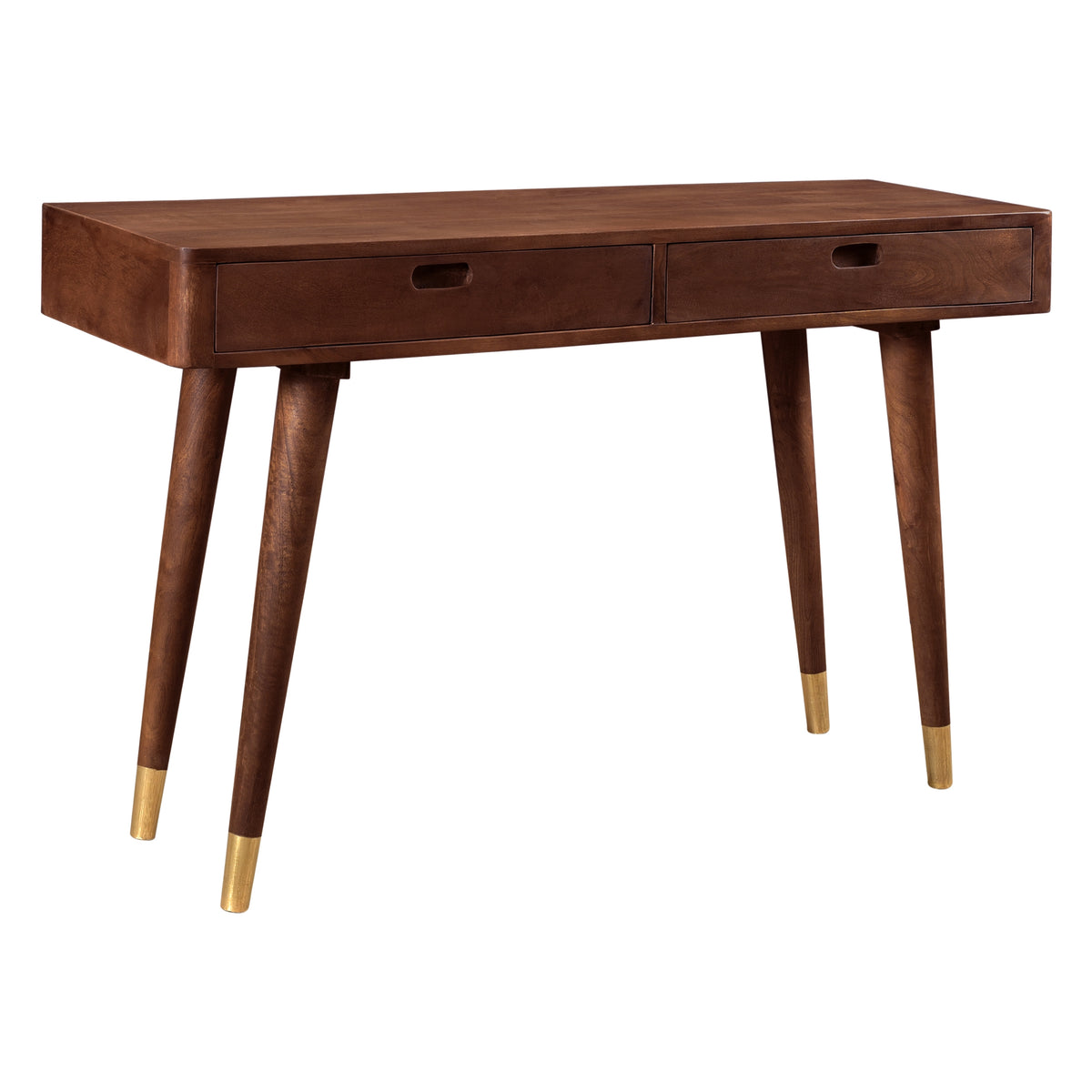 acheter console bois fonce 2 tiroirs
