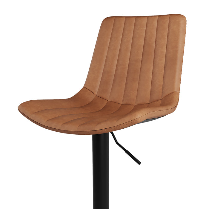 acheter de chaise bar camel cuir synthetique et metal noir lot 2 killi