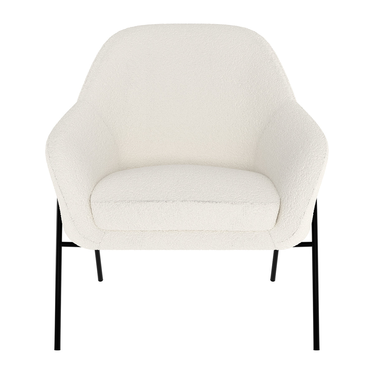 Acheter fauteuil blanc effet laine bouclée – Maison Pavane