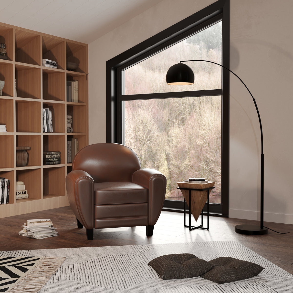 acheter fauteuil cuir marron club salon vintage