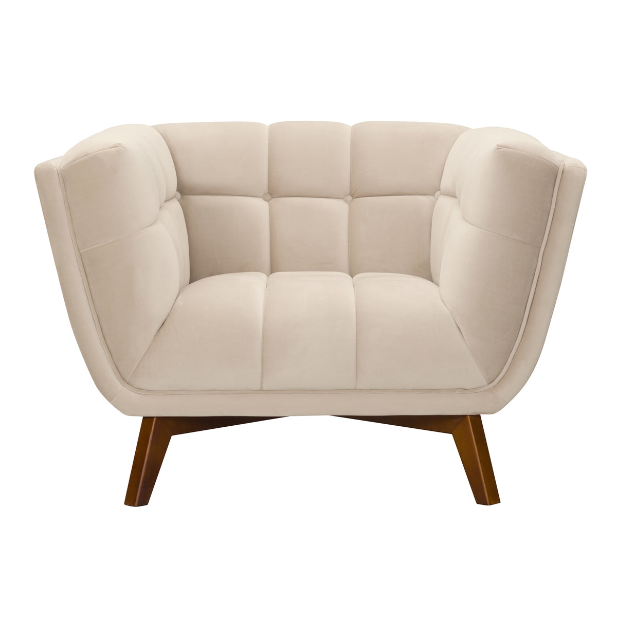 acheter fauteuil en velours beige