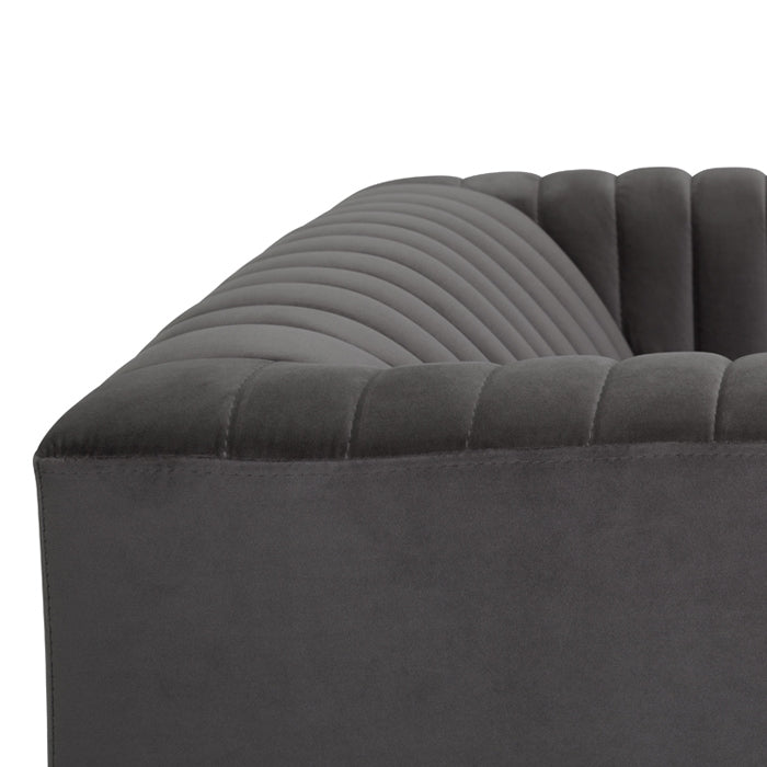 acheter fauteuil gris fonce velours pieds dore