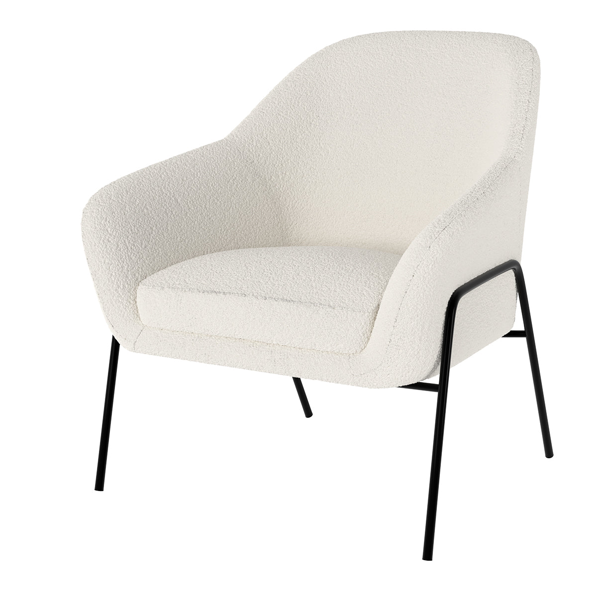 Acheter fauteuil laine bouclée blanc design – Maison Pavane